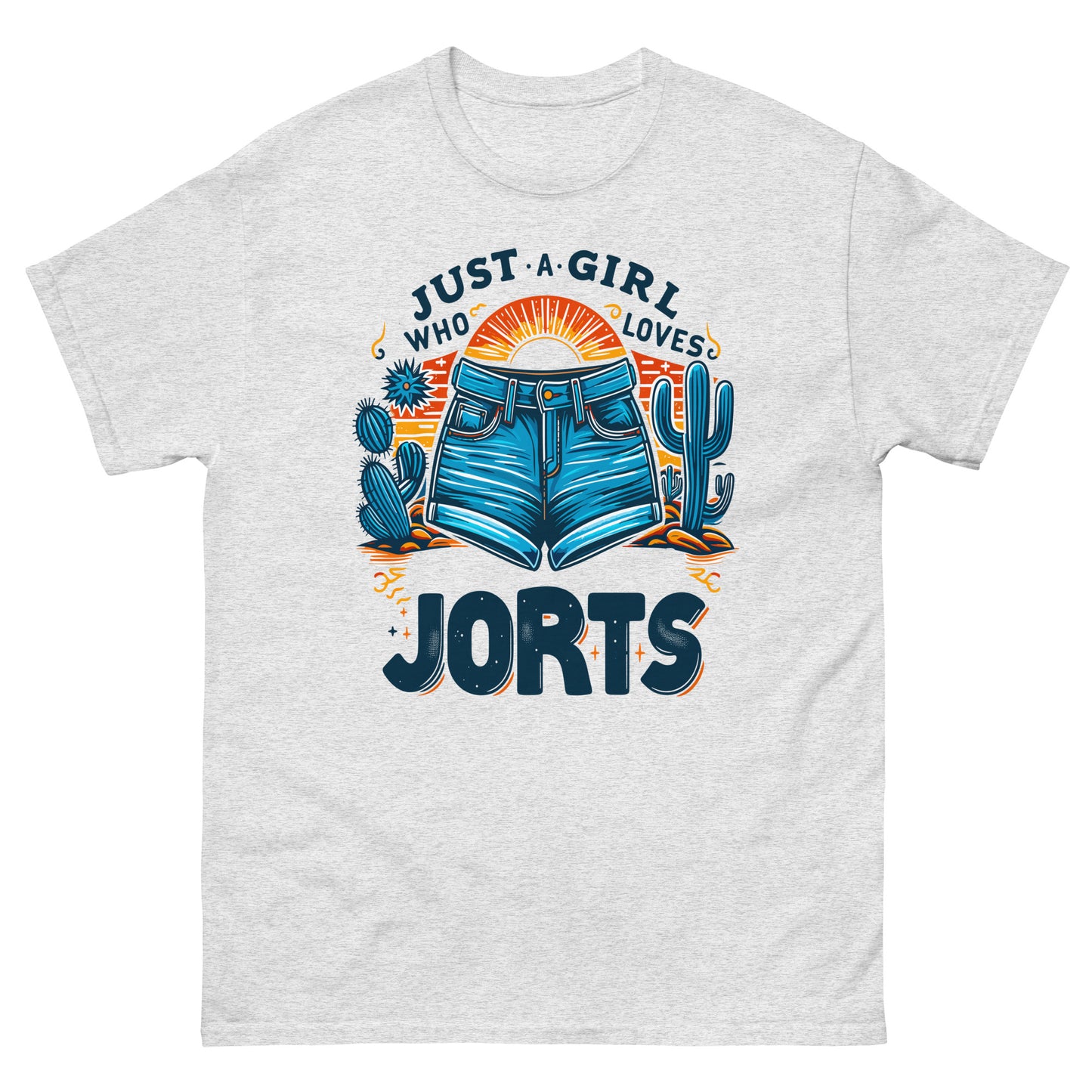 Just a girl who loves jorts design printed on t-shirt by Mcbarge shirts