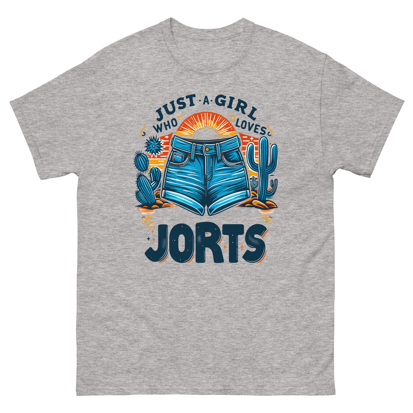 Just a girl who loves jorts design printed on t-shirt by Mcbarge shirts