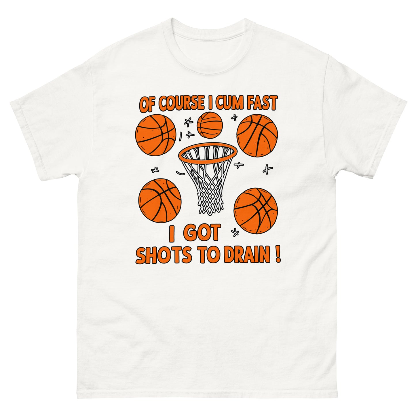 Of course I cum fast, I got shots to drain design printed on t-shirt by mcbarge shirts